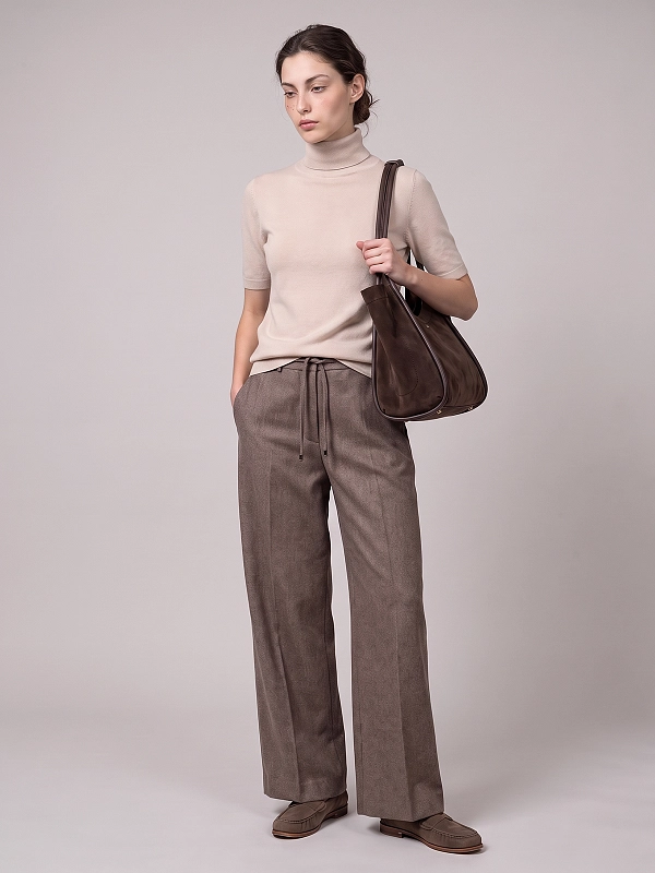 брюки Max Mara SMMFLORIA цвет темно-коричневый