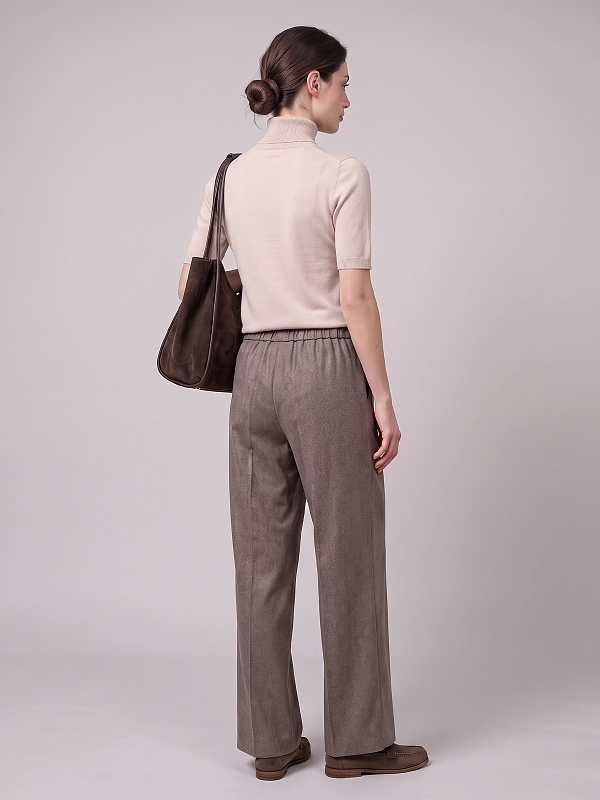 брюки Max Mara SMMFLORIA цвет темно-коричневый