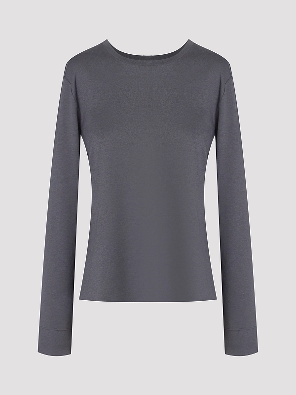 лонгслив Max Mara SMMFUMETTO цвет темно-серый