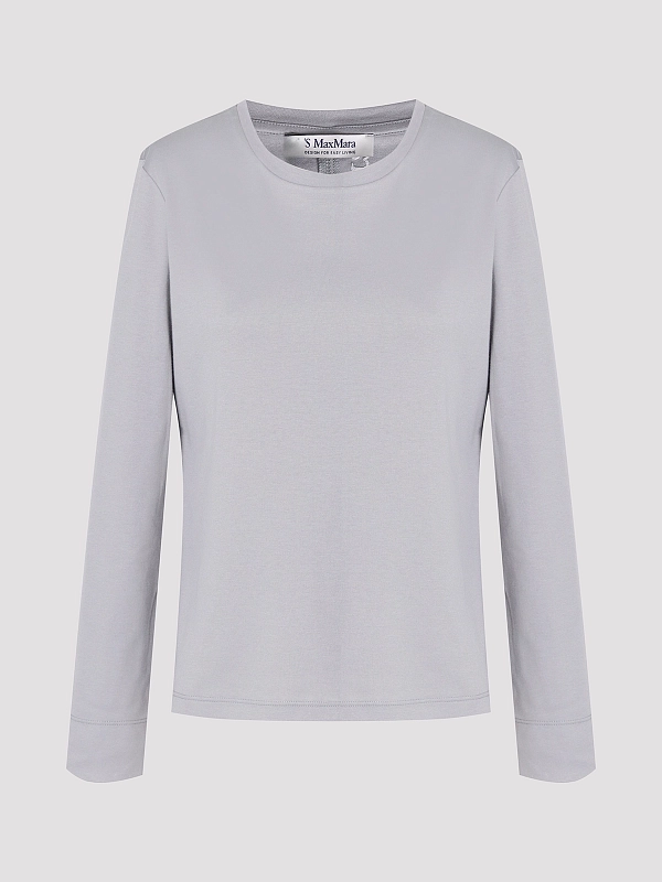 лонгслив Max Mara SMMFUMETTO цвет светло-серый
