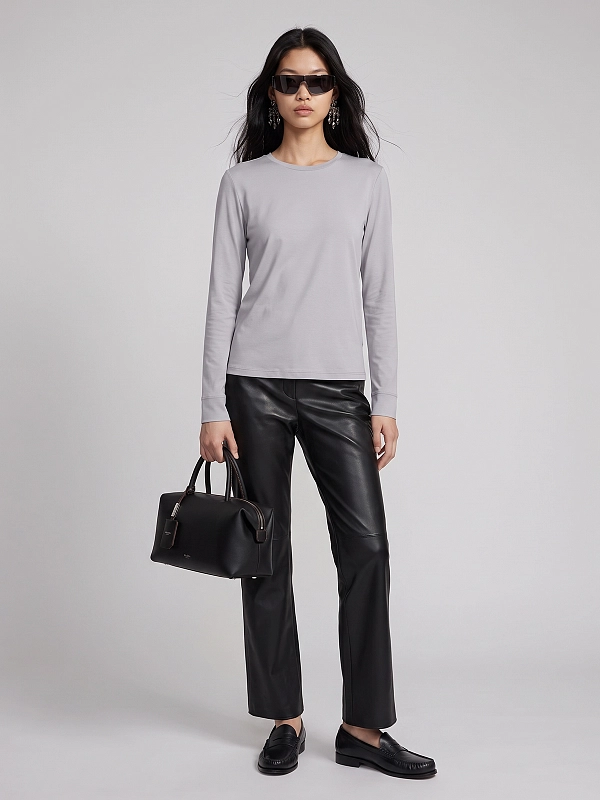 лонгслив Max Mara SMMFUMETTO цвет светло-серый