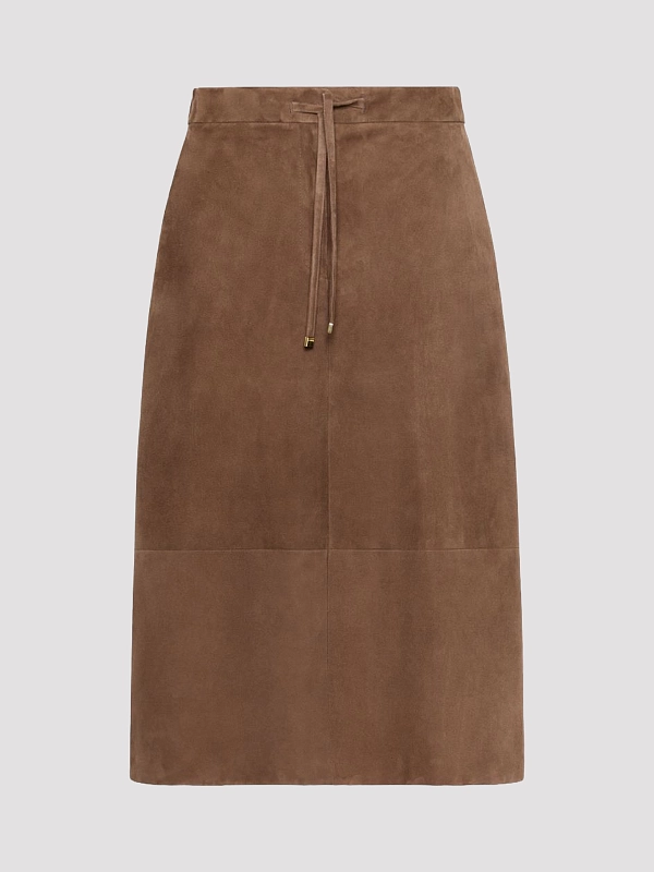 юбка замшевая Max Mara SMMGAZZA цвет коричневый