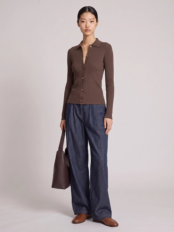 кардиган Max Mara SMMLIMONE цвет коричневый