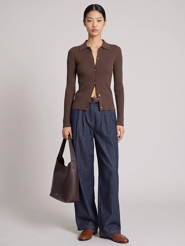 кардиган Max Mara SMMLIMONE цвет коричневый
