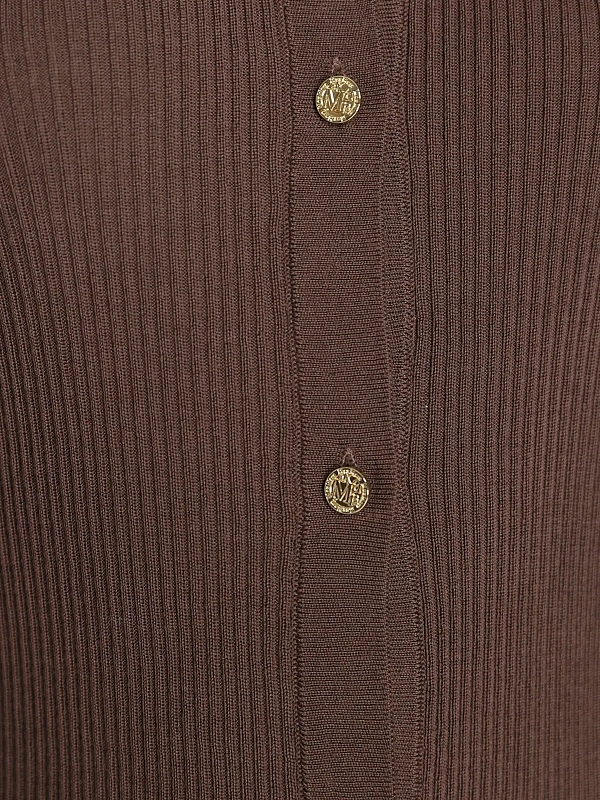 кардиган Max Mara SMMLIMONE цвет коричневый
