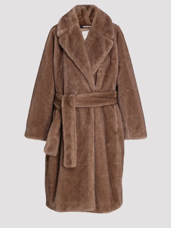 шуба эко Max Mara SMMMISS цвет бежевый