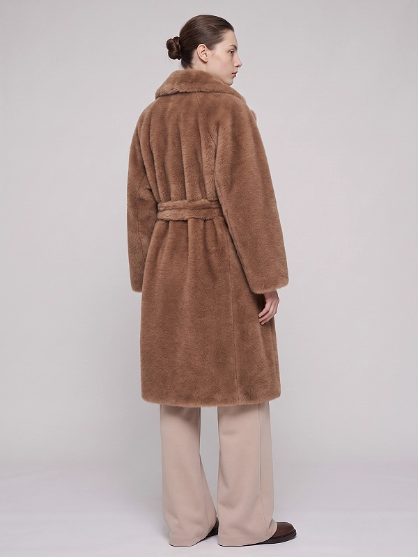 шуба эко Max Mara SMMMISS цвет бежевый