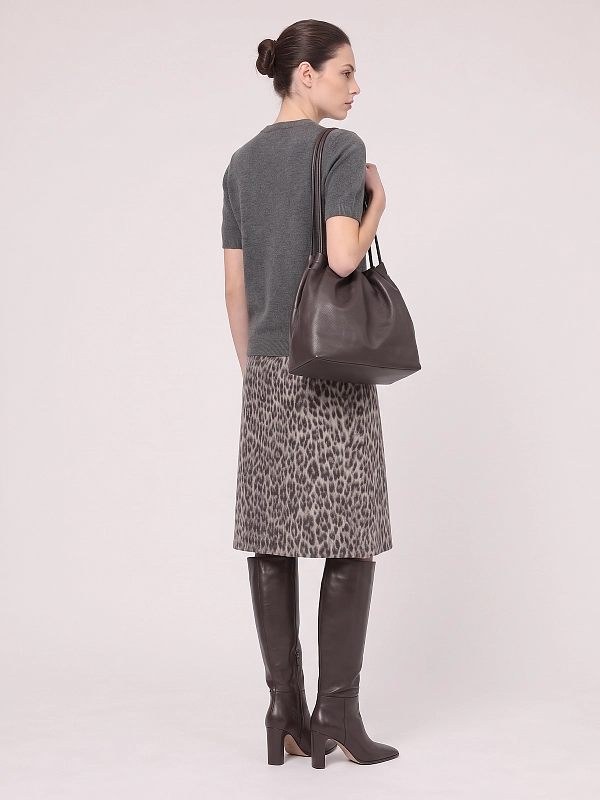 юбка Max Mara SMMTRIONFO цвет леопардовый