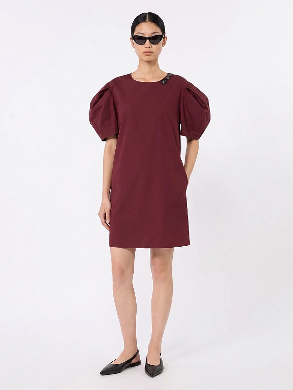 платье Max Mara SMMVICOLO цвет бордовый