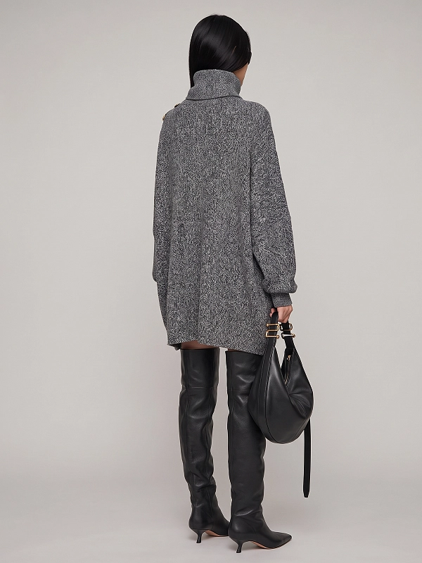 платье трикотажное Max Mara SPXALIBI цвет черно-белый