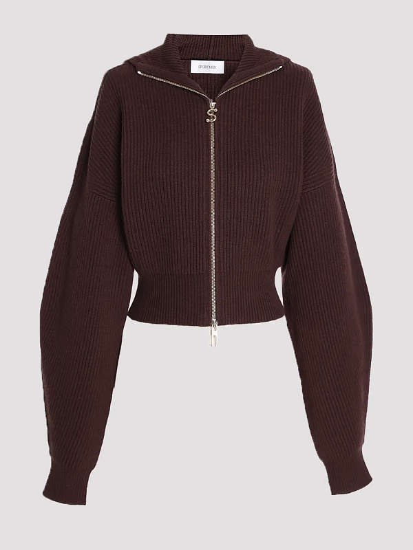 кардиган Max Mara SPXBALCO цвет темно-коричневый