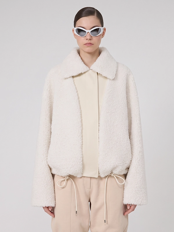 бомбер Max Mara SPXFILTRO цвет белый