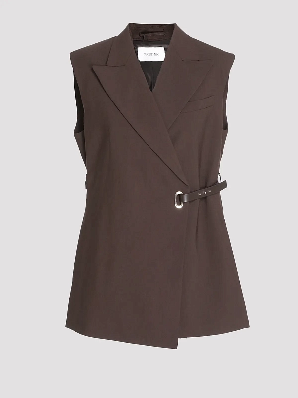 жилет Max Mara SPXGETTONE цвет коричневый