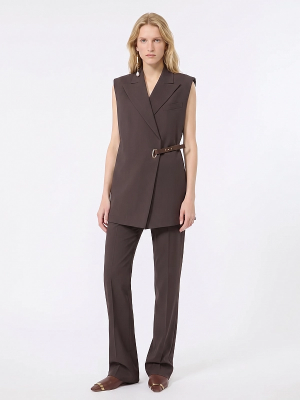 жилет Max Mara SPXGETTONE цвет коричневый