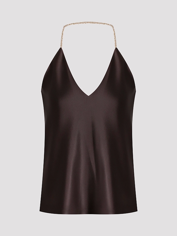 топ Max Mara SPXPIOMBO цвет коричневый