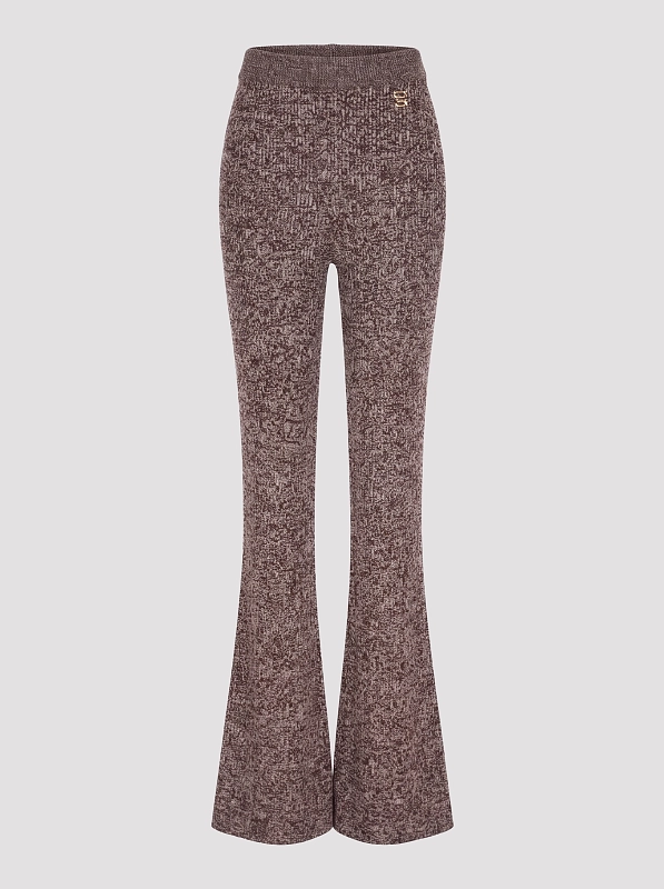 брюки трикотажные Max Mara SPXVELO цвет коричневый колор