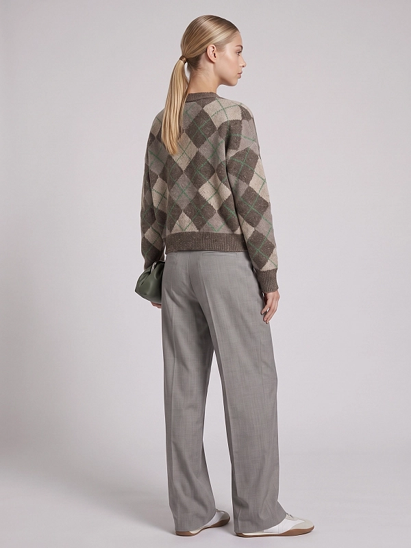 кардиган Max Mara Weekend WKDABILE цвет коричнево-зеленый