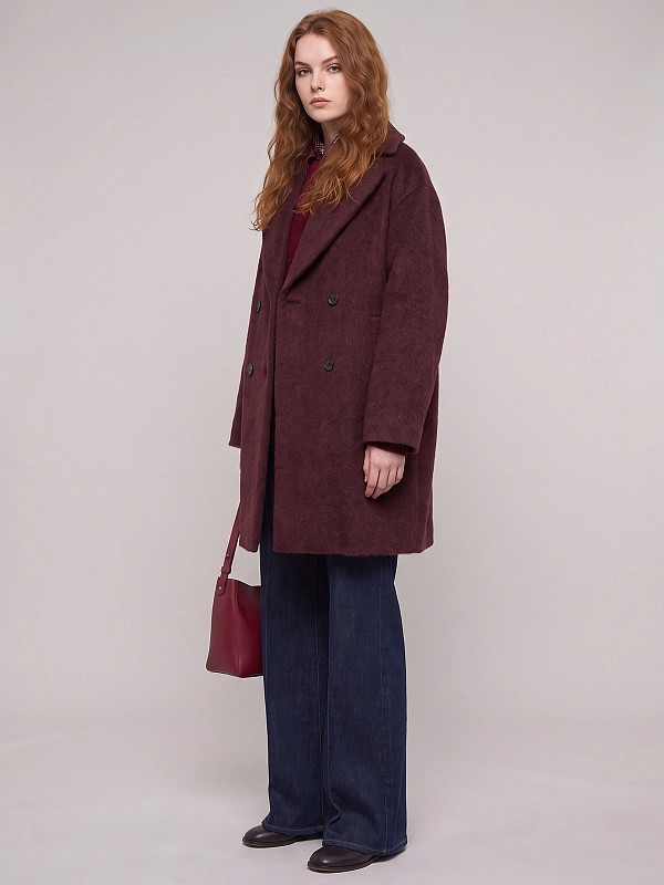 пальто Max Mara Weekend WKDACCENTO цвет бордовый