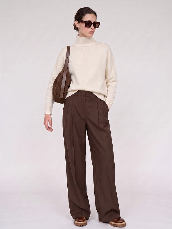 брюки Max Mara Weekend WKDADELFI цвет коричневый