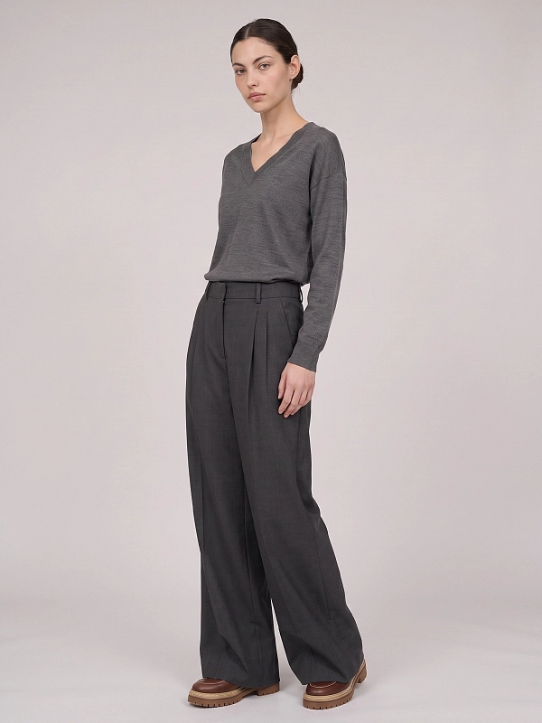брюки Max Mara Weekend WKDADELFI цвет темно-серый