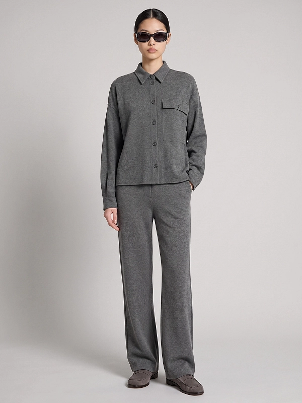 рубашка трикотажная Max Mara Weekend WKDAGIATE цвет серый