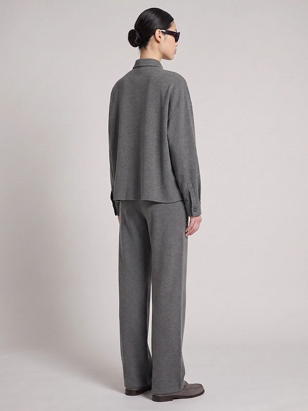 рубашка трикотажная Max Mara Weekend WKDAGIATE цвет серый