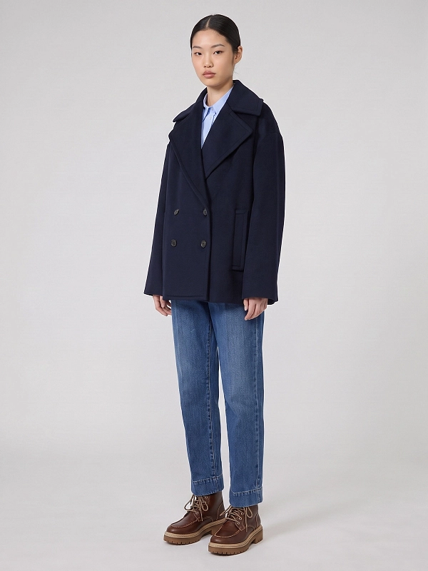 пальто короткое Max Mara Weekend WKDALPE цвет темно-синий