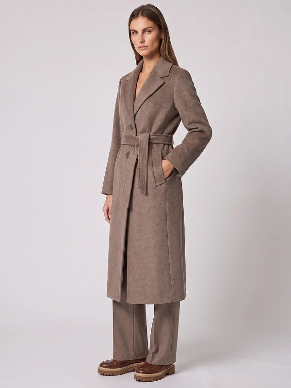 пальто Max Mara Weekend WKDBRONTE цвет коричневый
