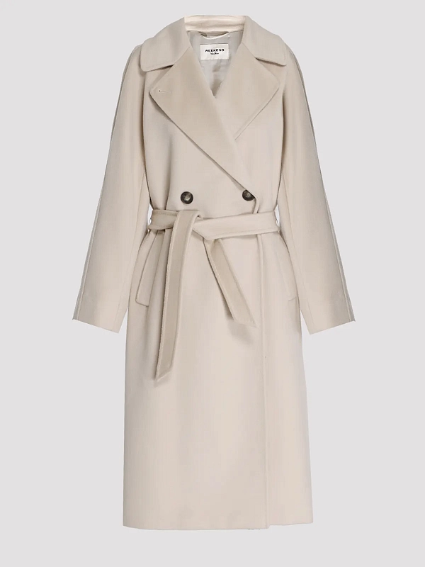 пальто Max Mara Weekend WKDCARO цвет бежевый