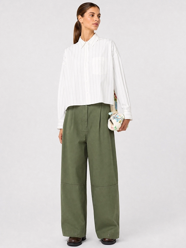 рубашка Max Mara Weekend WKDCERTOSA цвет молочный полоска