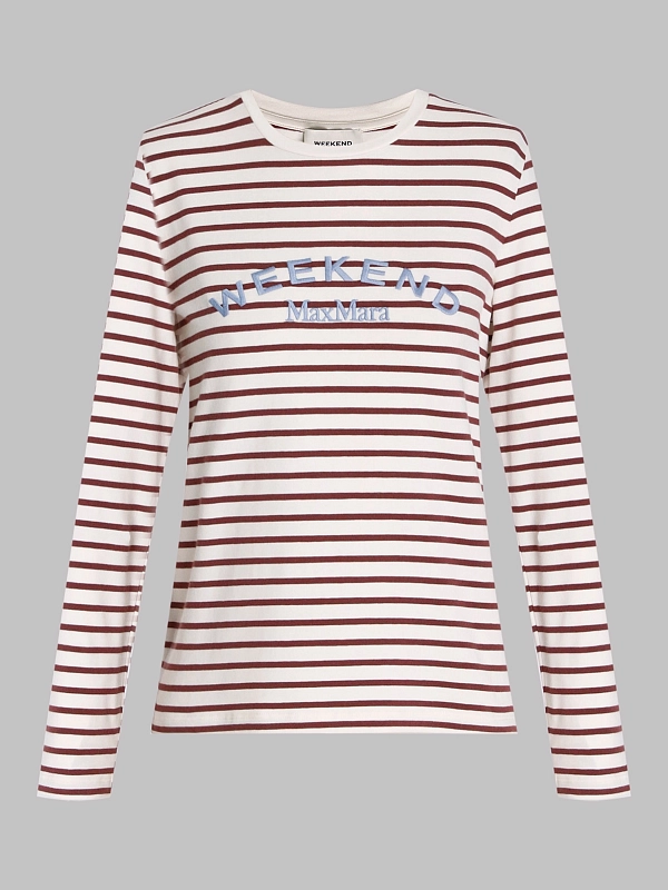 лонгслив Max Mara Weekend WKDCESTINO цвет бордовый полоска
