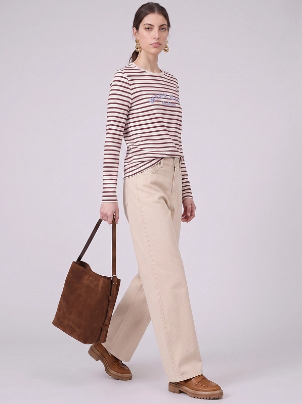 лонгслив Max Mara Weekend WKDCESTINO цвет бордовый полоска