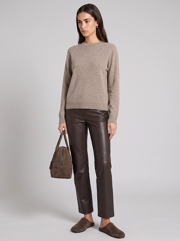 брюки кожаные Max Mara Weekend WKDDESERTO