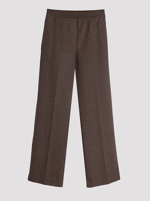 брюки трикотажные Max Mara Weekend WKDEDITTA цвет коричневый
