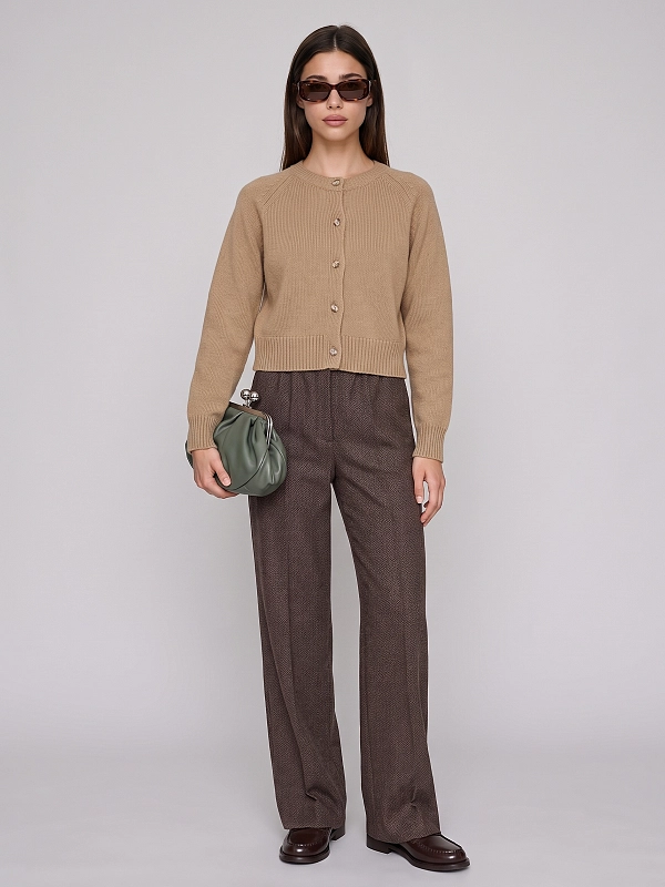 брюки трикотажные Max Mara Weekend WKDEDITTA цвет коричневый
