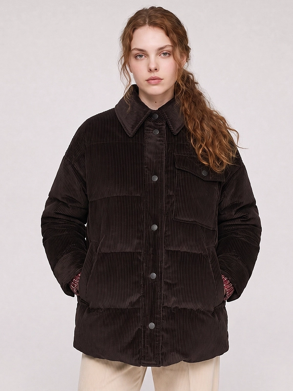пуховик вельветовый Max Mara Weekend WKDGIORNO