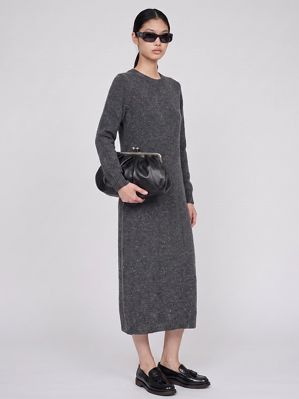 платье трикотажное Max Mara Weekend WKDGOCCIA цвет темно-серый