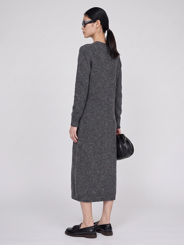 платье трикотажное Max Mara Weekend WKDGOCCIA цвет темно-серый