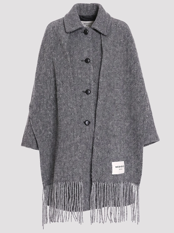 пальто Max Mara Weekend WKDLATINO цвет серый