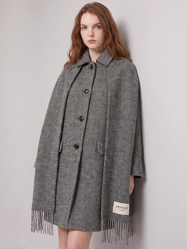 пальто Max Mara Weekend WKDLATINO цвет серый