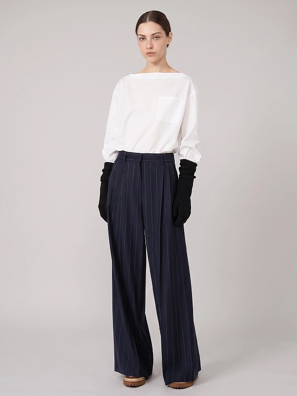 брюки Max Mara Weekend WKDNEBBIE цвет темно-синий