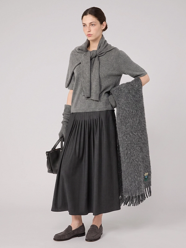юбка Max Mara Weekend WKDOVEST цвет темно-серый