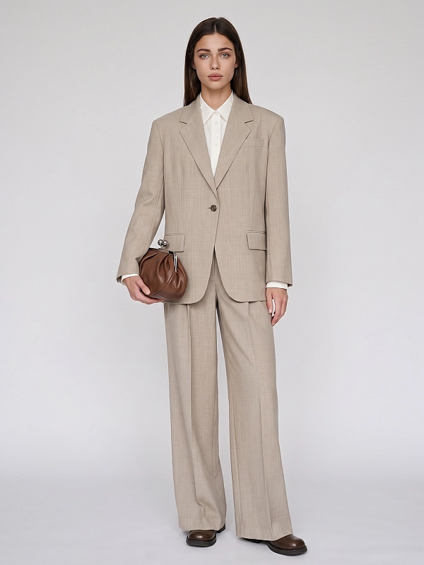 брюки Max Mara Weekend WKDOVVIO цвет бежевый