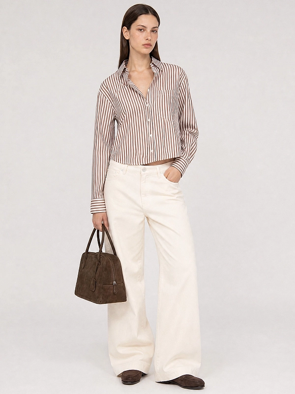 рубашка Max Mara Weekend WKDPANETTO цвет светло-коричневый