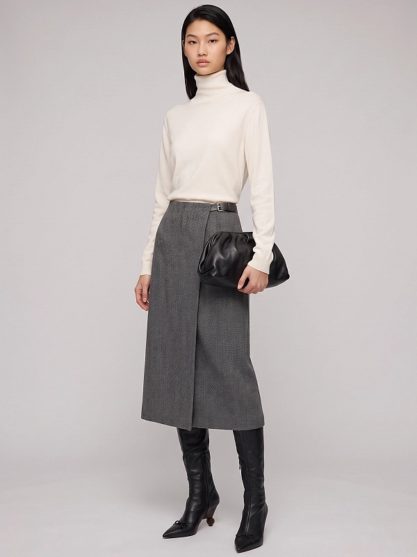 юбка Max Mara Weekend WKDPETALI цвет серый