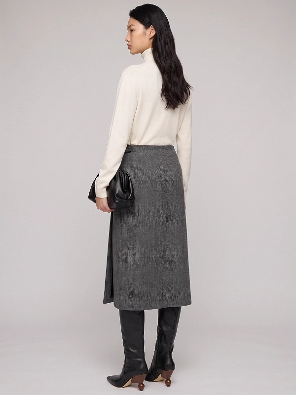 юбка Max Mara Weekend WKDPETALI цвет серый
