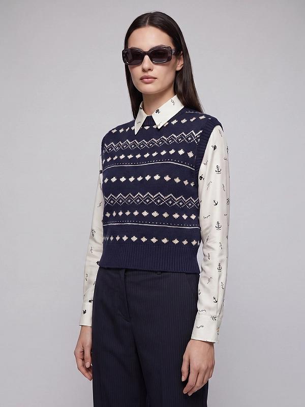 жилет трикотажный Max Mara Weekend WKDSAVANA цвет темно-синий