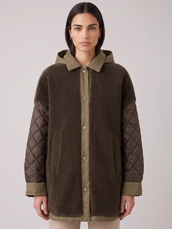 куртка утепленная Max Mara Weekend WKDSPIGOLA цвет хаки