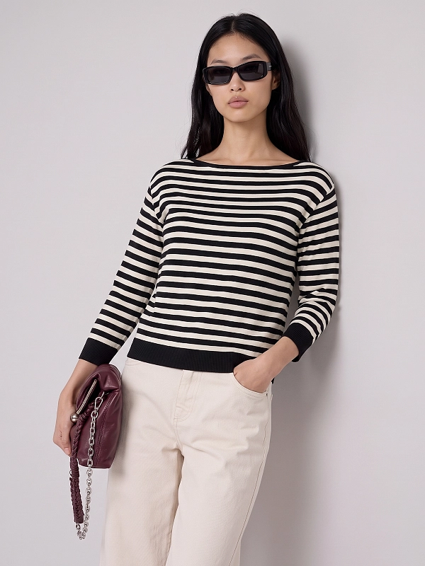 джемпер Max Mara Weekend WKDSTECCA цвет черный, полоска