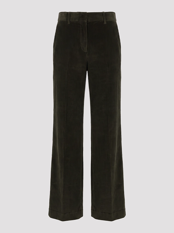 брюки вельветовые Max Mara Weekend WKDTANIA цвет хаки
